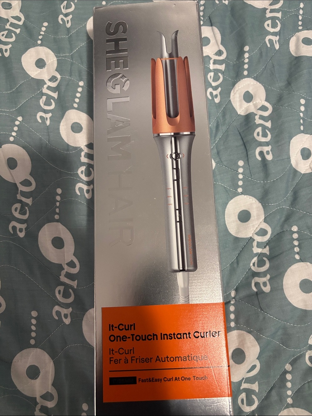 glam It-Curl One-Touch Instant Curler - Orange & Silver